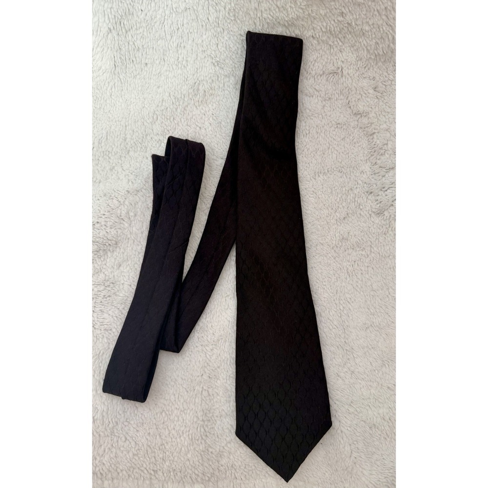 Armani Collezioni Textured Purple Tie Made in Italy Silk Blend Geometric Pattern